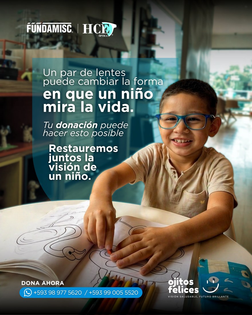 Niños beneficiarios de Ojitos Felices