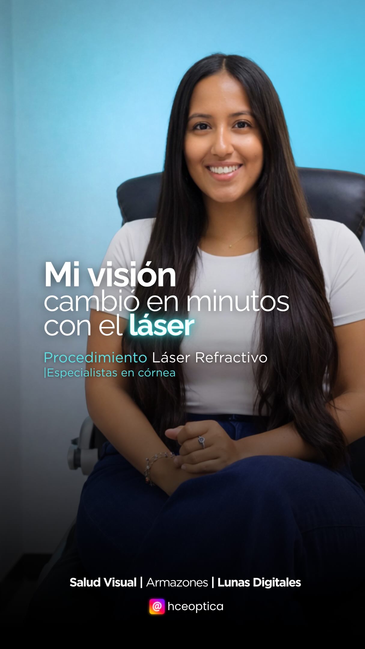 Portada original del testimonio de una paciente de láser refractivo