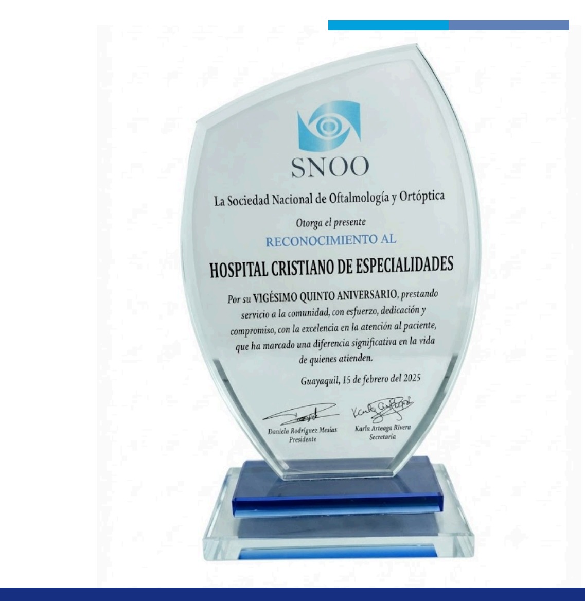 Reconocimiento de la Sociedad Nacional de Oftalmología y Ortóptica